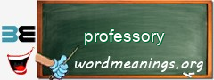 WordMeaning blackboard for professory